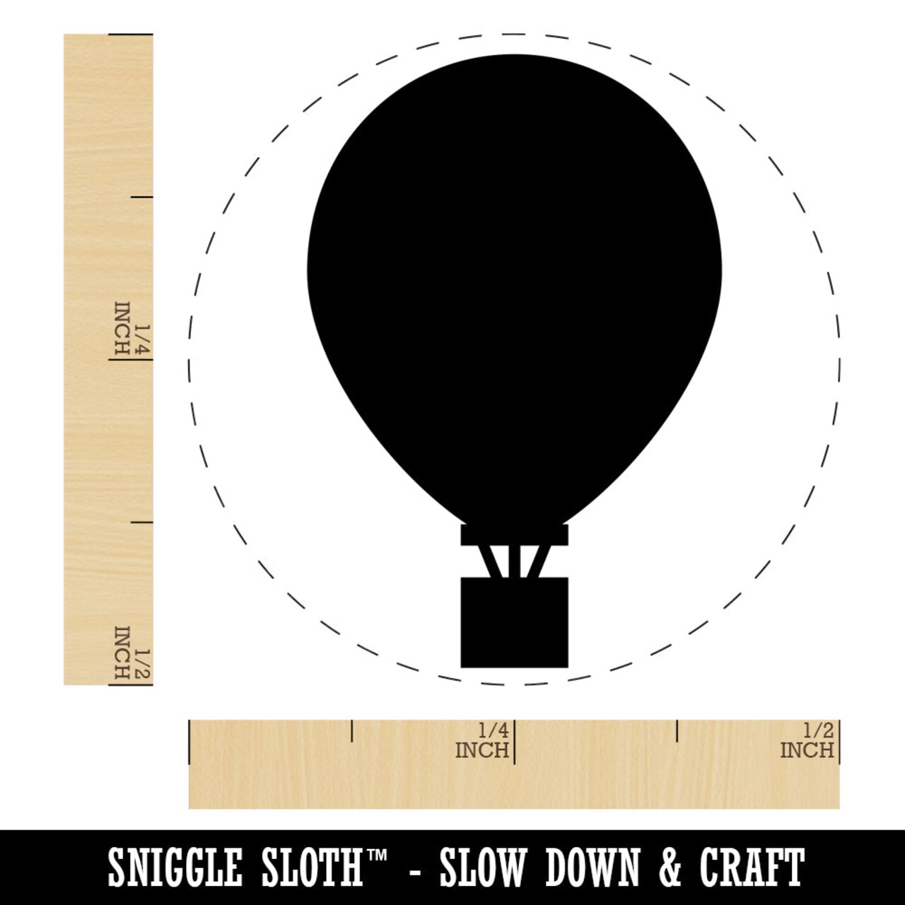 Hot Air Balloon Solid Self-Inking Rubber Stamp for Stamping Crafting Planners